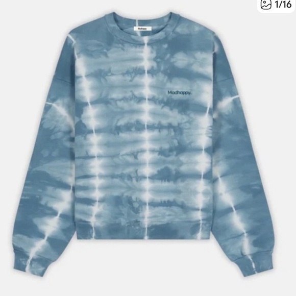 MadHappy LIMITED HERITAGE CREWNECK Blue Tie Dye New with Tags! - Picture 10 of 10